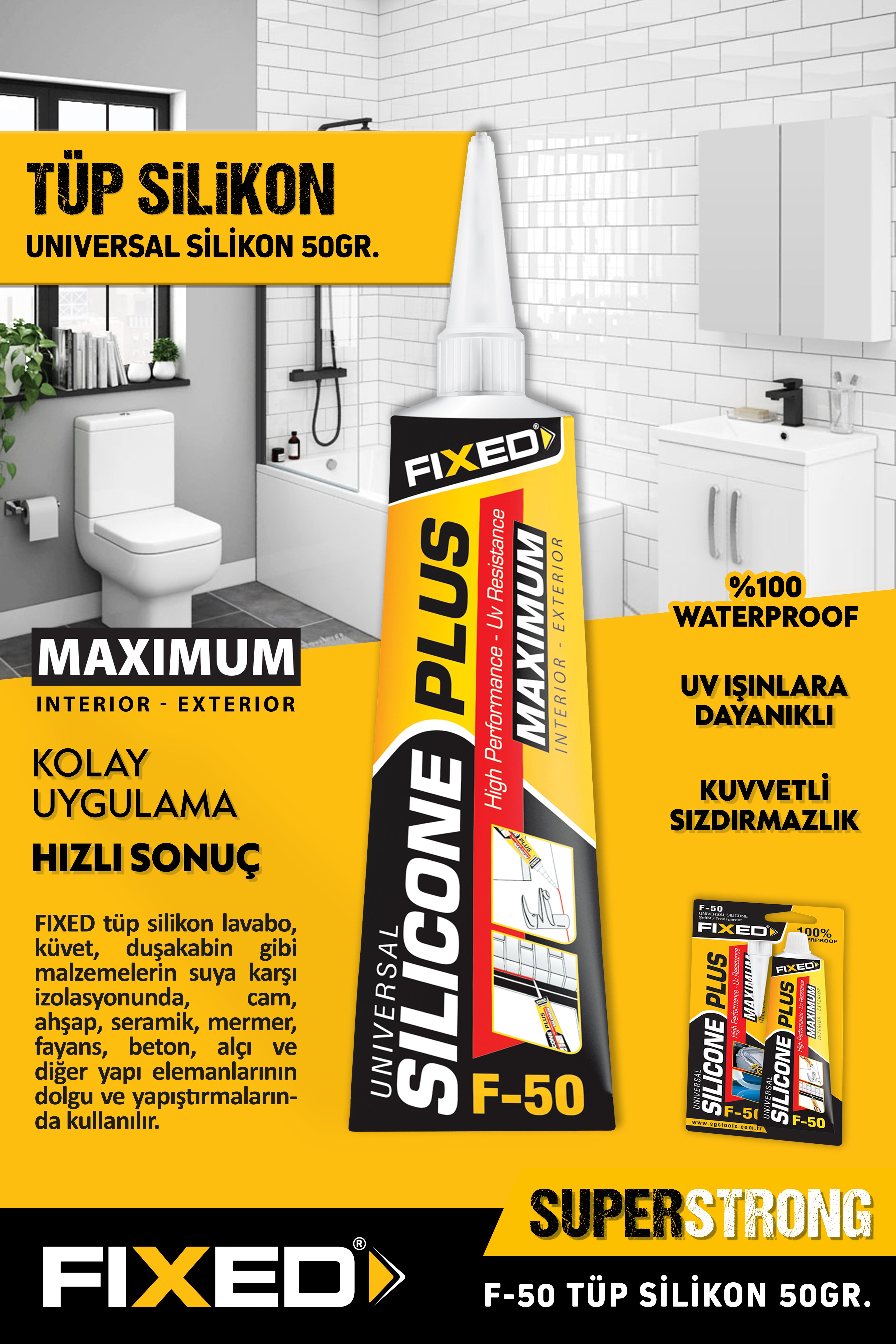 FİXED TÜP SİLİKON 50 GR
